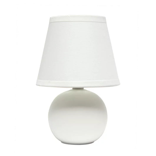 Simple Designs Ceramic Globe Table Lamp Off White LT2008-OFF**New in box**