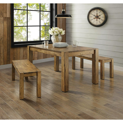 Better Homes & Gardens Bryant Solid Wood Dining Table, Rustic Brown- new and assembled