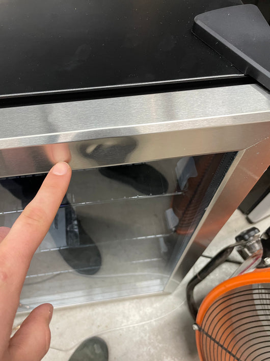 Galanz 4.5 Cu ft 152 can Beverage Mini Fridge (New out of the box Dented From shipping, photos shown)