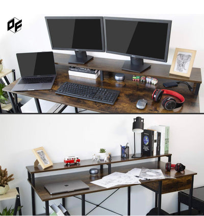 OUTFINE Desk Computer Desk Office Desk with Drawer, Monitor Stand and Storage Shelves- NEW IN BOX!!!!