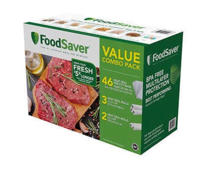 FoodSaver Vacuum Sealer Bag and Roll Combo Pack- NEW IN BOX!!!