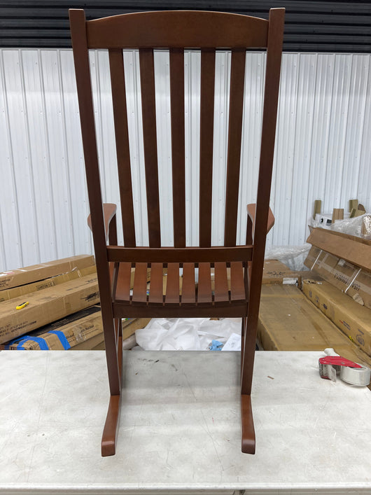 Alston Solid Wood Outdoor Rocking Chair, Natural Brown!! NEW AND ASSEMBLED!!