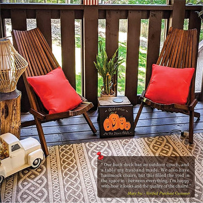 Melino Outdoor Folding Chair, Wooden Folding Chair for Indoor and Outdoor, Fully Asembled, FSC Acacia Wood (Cinnamon)!! NEW OUT OF BOX(SET OF 2)!!