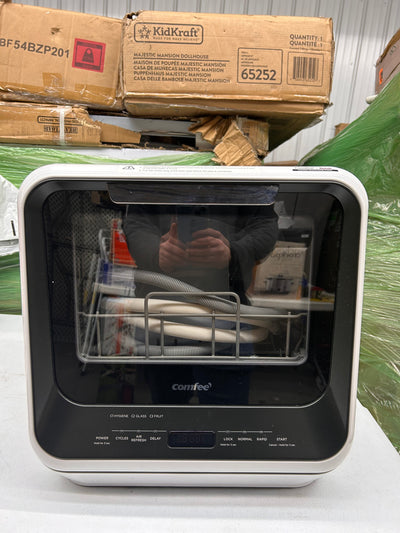 COMFEE' Portable Dishwasher Countertop, Mini Dishwasher with 5L Built-in Water Tank, No Hookup Needed, 6 Programs, 360° Dual Spray, 192℉ High-Temp& Air-Dry Function, Dishwasher for Apartments& RVs! (USED ONCE - VERY CLEAN)