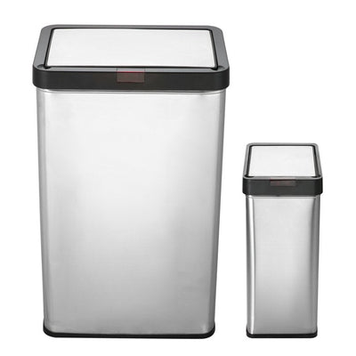 Better Homes & Gardens 13.7 + 3.17 gal Motion Sensor Kitchen Garbage Can Set, Stainless Steel**New in Box**