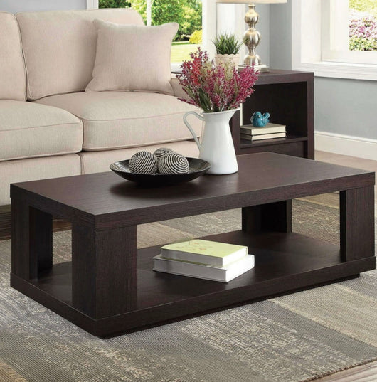 Better Homes & Gardens Steele Coffee Table with Lower Shelf, Espresso- NEW IN BOX!!!