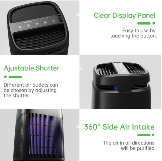 Ultra-Quiet HEPA Air Purifier Portable Air Cleaner by BREEZOME for Bedroom, Kitchen and Office-
