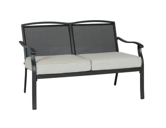 Mainstays Alexandra Square 4 - Piece Outdoor Patio Conversation Set, Gray- NEW AND ASSEMBLED!!! (Missing Coffee Table!)