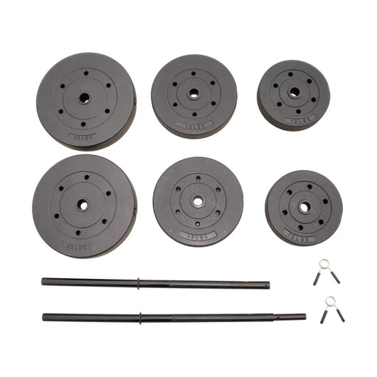 CAP Barbell 100 lb Vinyl Weight Set with bar!!New in Box, missing bar pins!!