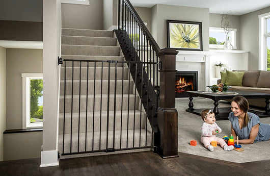 Regalo 2-in-1 Extra Tall Easy Swing Stairway and Hallway Walk Through Baby Gate, Black 1 Count (Pack of 1)- NEW IN BOX!!!