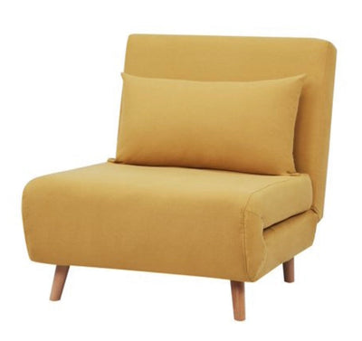 A&D Home Tustin Convertible Chair, Mustard Yellow!! NEW IN BOX!!