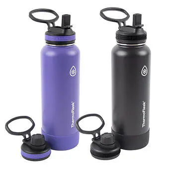 ThermoFlask Stainless Steel 40oz Straw/Spout Lid, 2-pack**New in Box**