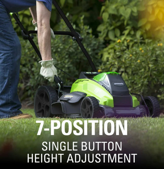 Greenworks 19" 40 Volt Battery Powered Push Walk-Behind Mower- NEW IN BOX! (Lawn Mower Only!