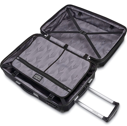 Samsonite Winfield 3 DLX Hardside Expandable Luggage with Spinners, Checked-Medium 25-Inch, Black!! NEW OUT OF BOX(DAMAGED FROM SHIPPING)!!