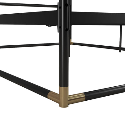 CosmoLiving Celeste Canopy Metal Bed, Full Size Frame, Black/Gold!! NEW IN BOX!!