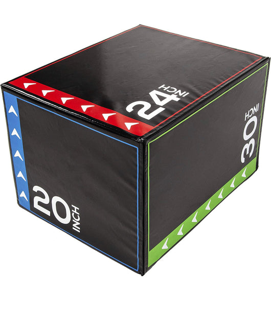 BalanceFrom 3 in 1 20 Inch 24 Inch 30 Inch Foam Plyometric Box Jumping Exercise- NEW OUT OF BOX,Minor tear from shipping