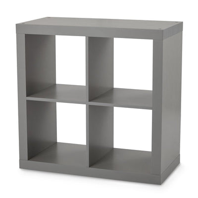 Better Homes & Gardens Square 4-Cube Organizer, Gray**New in Box**