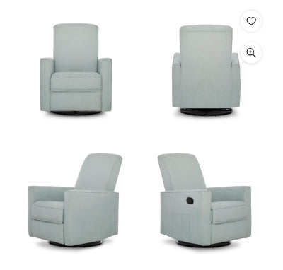 Evolur Raleigh Upholstered Plush Seating Glider Swivel, Rocker, Recliner, Glider for Nursery- brand new / assembled