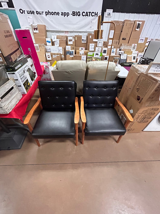 Baxton Studio Sorrento Lounge Chair, Set of 2!  -Brand new & Assembled
