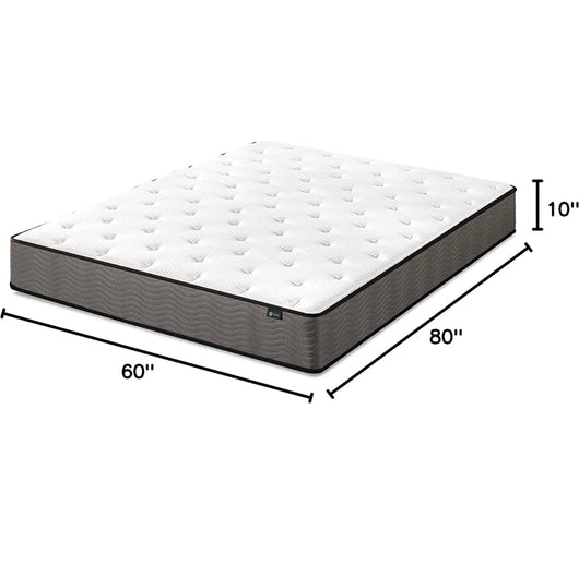 ZINUS 10 Inch Support Plus Pocket Spring Hybrid Mattress, Firm Feel, Queen- NEW IN BOX!!!