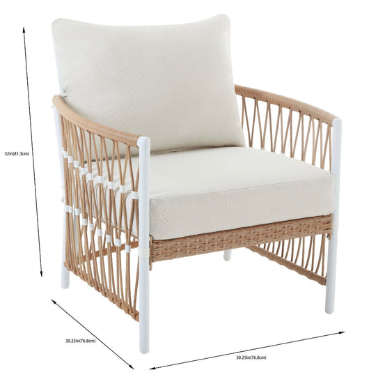 Better Homes & Gardens Lilah Outdoor Wicker 4-Piece Stationary Conversation Set, Off-White!! NEW IN BOX!!