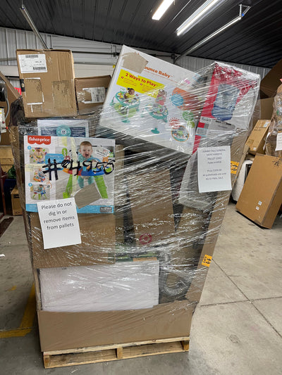 Jumbo huge liquidation pallet- over 7 ft tall ! Pallet number 4958