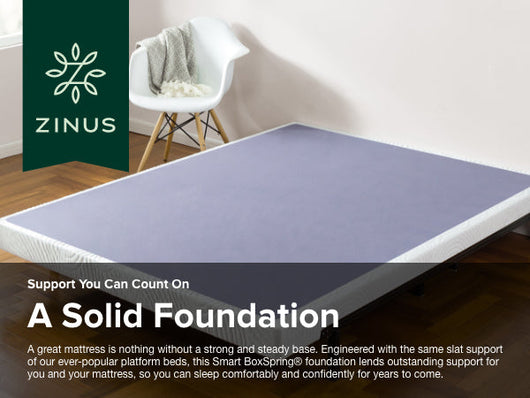 ZINUS Metal Box Spring with Wood Slats /9 Inch Mattress Foundation / Sturdy Steel Structure / Easy Assembly, King**New in box**