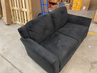 Lifestyle Solutions Hartford Loveseat With Curved Arm - Black- used- return from Am-zon