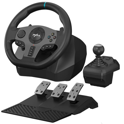 PXN V9 Gaming Racing Wheel with Pedals and Shifter, Steering Wheel for PC, Xbox One, Xbox Series X/S, PS4, PS3 and Nintendo Switch**New in box**
