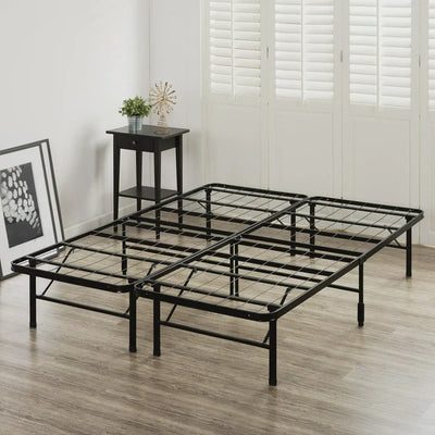 Zinus 14" Black Metal SmartBase® Tool-Free Assembly Mattress Foundation, Twin**New in Box**