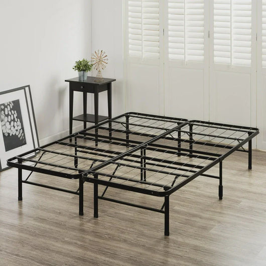 Zinus 14" Black Metal SmartBase® Tool-Free Assembly Mattress Foundation, Twin**New in Box**