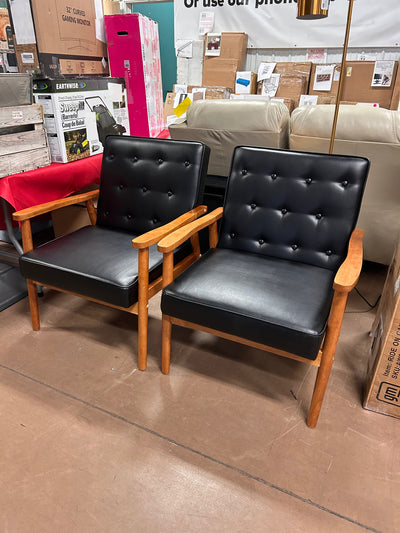 Baxton Studio Sorrento Lounge Chair, Set of 2!  -Brand new & Assembled