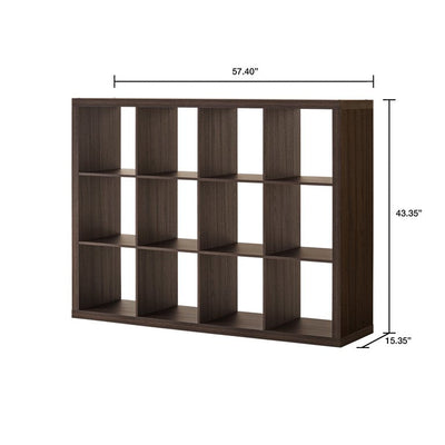 Better Homes & Gardens 12-Cube Storage Organizer, Tobacco Oak!! NEW IN BOX!!