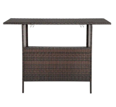 Rectangular Rattan 55 in. H Outdoor Bar Table with Cup Holders- NEW IN BOX!!!