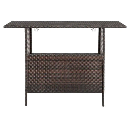 Rectangular Rattan 55 in. H Outdoor Bar Table with Cup Holders- NEW IN BOX!!!