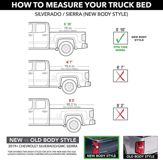 Gator Recoil Retractable Truck Bed Tonneau Cover | G30481 | Fits 2019 - 2023 Chevy/GMC Silverado/Sierra 1500, works w/ MultiPro/Flex tailgate (Will not fit Carbon Pro Bed) 5' 10" Bed (70")- NEW! PLEASE READ DESCRIPTION!