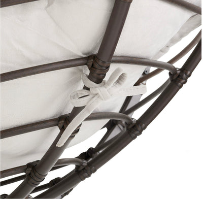 Better Homes & Gardens Papasan Bench, Gray!! NEW AND ASSEMBLED, MINOR DIRT MARK FROM SHIPPING(HARDLY NOTICEABLE)!!