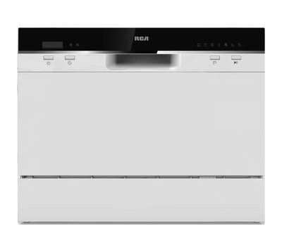 RCA 24 in. Electronic Countertop Control Dishwasher with 6-Cycles, 6 Place Settings Capacity, White- NEW OUT OF BOX!!!