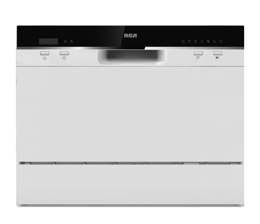 RCA 24 in. Electronic Countertop Control Dishwasher with 6-Cycles, 6 Place Settings Capacity, White- NEW OUT OF BOX!!!
