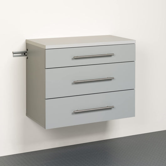 Prepac HangUps 3-Drawer Base Storage Cabinet, Light Gray**New in box**