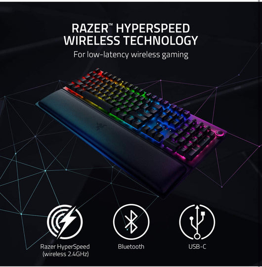 Razer BlackWidow V3 Pro Mechanical Wireless Gaming Keyboard: Green Mechanical Switches - Tactile & Clicky - Chroma RGB Lighting - Anti-Ghosting - Programmable Macro Functionality (Renewed)! (NEW IN THE BOX)