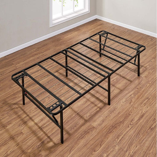 Mainstays 18" High Profile Foldable Steel Twin Platform Bed Frame, Black**New in Box**