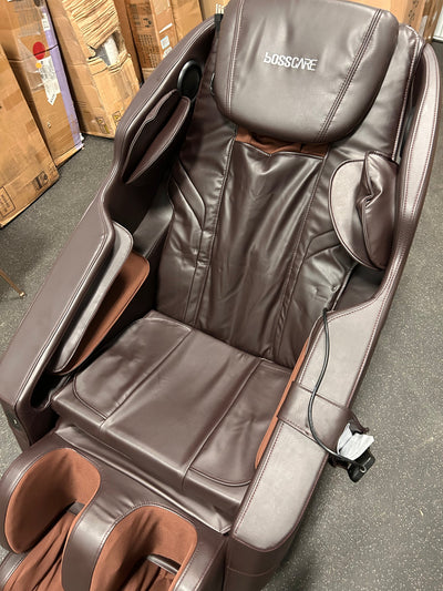 BOSSCARE Assembled Massage Chair Recliner with Zero Gravity Full Body Massage Brown!  -Brand new and assembled (Has cracked plastics on the back and is missing remote holster)