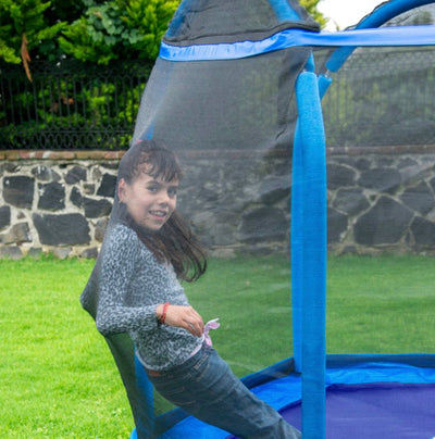 Bounce Pro My First Jump 7' Trampoline and Swing, Blue/Green- NEW IN BOX!!!!