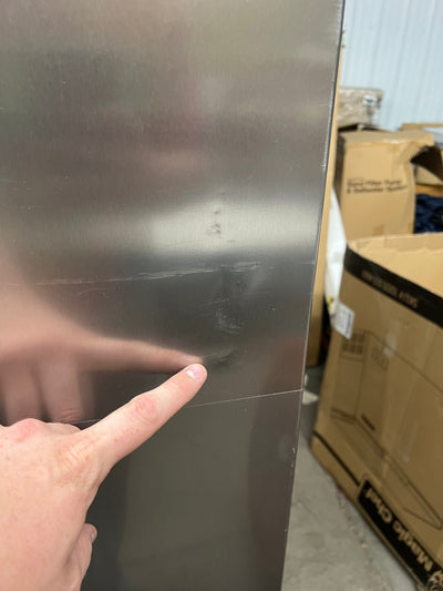 Vissani 7 cu. ft. Convertible Upright Freezer in Stainless Steel Look!! NEW OUT OF BOX, SCRATCHED AND DENTS FROM SHIPPING(PHOTOS SHOWN)!!
