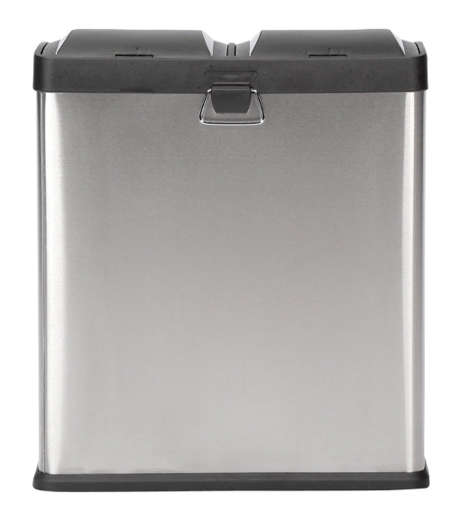 Step N' Sort 2 Compartment Kitchen Garbage Can & Recycling Bin, Silver, 16 gal- NEW OUT OF BOX!!!