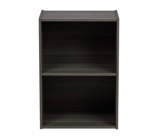 IRIS USA, 2 Tier Laminate Bookcase Storage Unit, Gray Finish- NEW IN BOX!!!