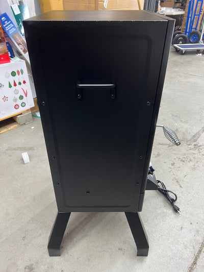 Masterbuilt Analog Electric Smoker, Black!! NEW AND ASSEMBLED, DENTED FROM SHIPPING BUT WILL STILL WORK FINE(PHOTOS SHOWN)!!