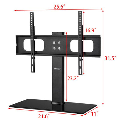 Ollieroo Table Top TV Stand for most 27 - 70 inch TVs; Up to 60 lbs Height Adjustable**New in Box**