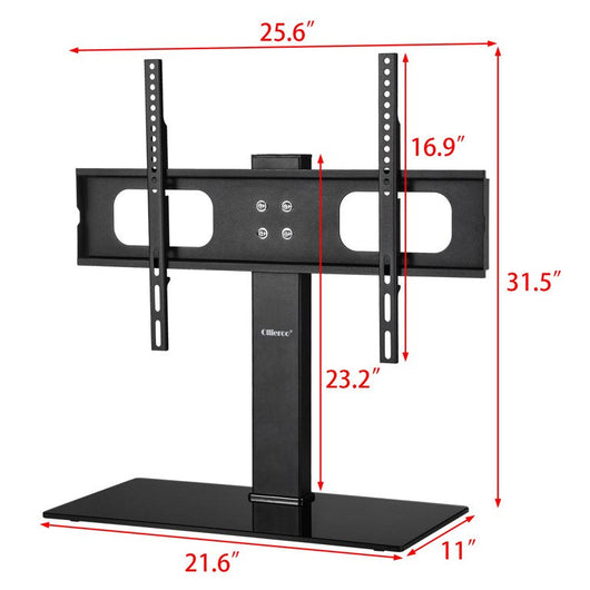 Ollieroo Table Top TV Stand for most 27 - 70 inch TVs; Up to 60 lbs Height Adjustable**New in Box**